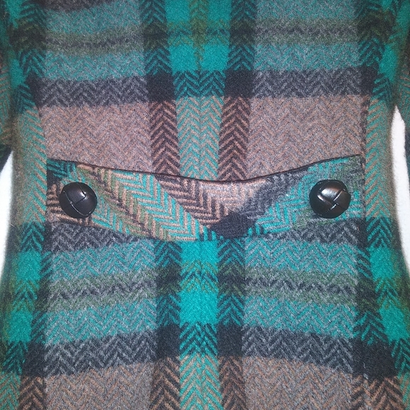 L.A.M.B Gwen Stefani Plaid Wool Peacoat Jacket - Picture 6 of 11